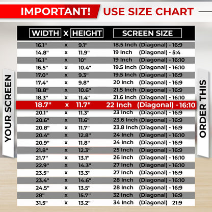 SightPro 22 Inch 16:10 Computer Privacy Screen Filter for Monitor - Privacy Shield and Anti-Glare Protector