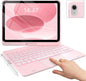 typecase Touch iPad 10th Generation Case with Keyboard (10.9", 2022) and iPad A16 (11th Gen, 2025) – 360° Rotatable, 11-Color Backlit, Multi-Touch Trackpad, Thin & Light (Light Pink)