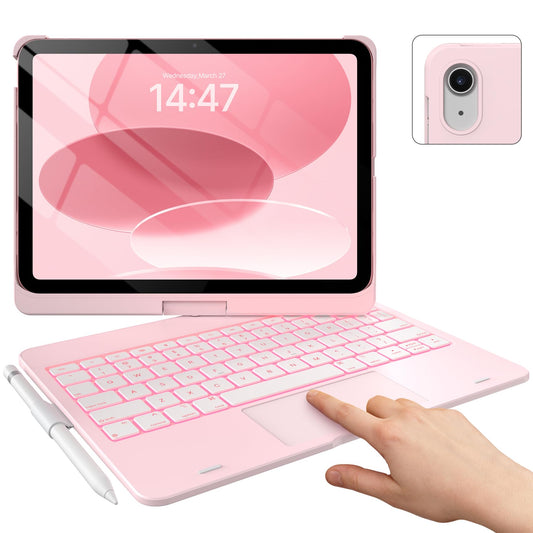 typecase Touch iPad A16 11th/10th Gen Case with Keyboard, 360° Rotating