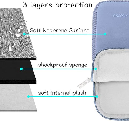 MOSISO Laptop Case 15 inch, 15 inch Laptop Sleeve Bag Compatible with MacBook Air 15 M4 A3241 M3 A3114 M2 A2941 2025 2024 2023, Dell XPS 15, Neoprene Computer Sleeve Bag with Small Case, Serenity Blue