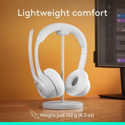 Logitech Zone 300 Wireless Bluetooth Headset Noise Canceling - Off-White