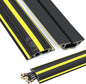 6.5 ft Cord Covers for Wires on Floor, Heavy Duty PVC Duct Floor Cord Cover, Floor Cable Cover Easy to Unroll Prevent Trip Hazard for Home Office or Outdoor Settings