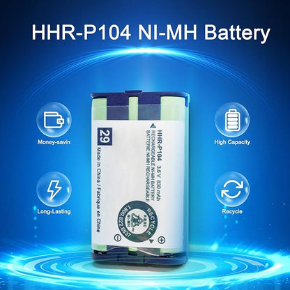 4PACK Cordless Phone HHR-P104 3.6V 830mAh Battery NI-MH AAA Rechargeable Battery for for Cordless Phones
