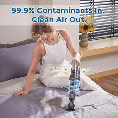 Cordless Vacuum Cleaner Ultra-Lightweight, Pet Vacuum Cleaners for Home with Powerful Suction, Stick Vacuum Cordless Rechargeable, Household Vacuum for Hardwood Floor, Carpet, Pet Hair, Car