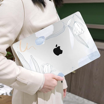 MEEgoodo for M4/M3/M2 MacBook Air 15.3 inch Case 2025 2024 2023, Case Fit Model (A3241/A3114/A2941) for MacBook Air 15 inch, Laptop Hard Shell with Keyboard Cover, Floral 33