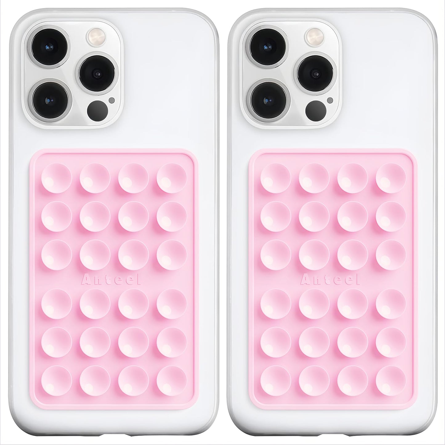 PKYAA Silicone Suction Phone Case Adhesive Mount, Upgraded Super Strong Grip, Durable, Easy to Use, Hands-Free Sticky Phone Holder for Selfies, Tiktok Videos, 2.56"x3.94" (LPK&LPK)
