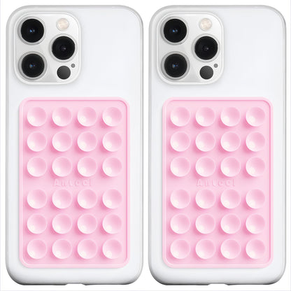 PKYAA Silicone Suction Phone Case Adhesive Mount, Upgraded Super Strong Grip, Durable, Easy to Use, Hands-Free Sticky Phone Holder for Selfies, Tiktok Videos, 2.56"x3.94" (LPK&LPK)