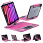 Transparent Case with Wireless Keyboard for iPad Air 13 Inch (M3/M2, 2025/2024), 7 Colors Backlight, Multi-Touch Trackpad, 360° Rotating Stand with Pencil Holder for iPad Pro 12.9 Inch (6/5/4/3 Gen)