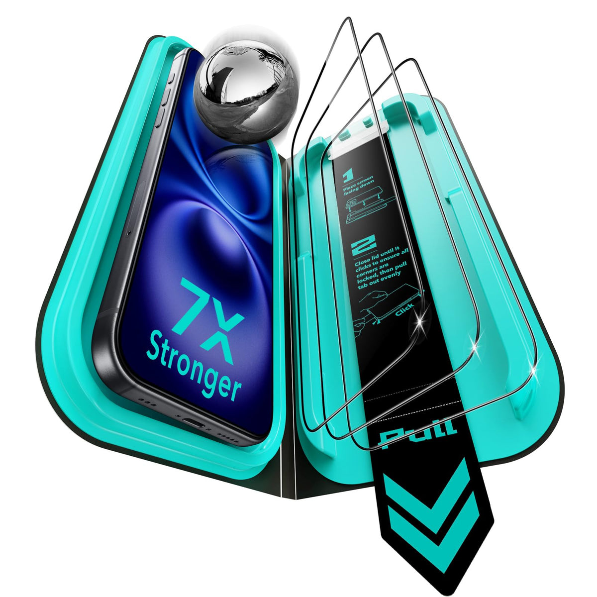 ESR 3 Pack for iPhone 16/15 Screen Protector, Armorite