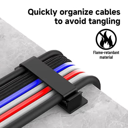 Adhesive Cable Clips Holder, Outdoor Light Clips, Black Cord Wire Clips, Sturdy Nylon Cord Wall Finisher Wire Clamp for Home, Car, Office Desk Wire Management (Black, XL-80 PCS)