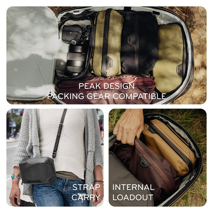 Peak Design Tech Pouch, Eclipse, Electronics Organizer for Travel or Everyday Carry, Origami-Style Storage, Cable Pass-Through, Weatherproof Recycled Nylon, Gear Carry Bag for Men and Women