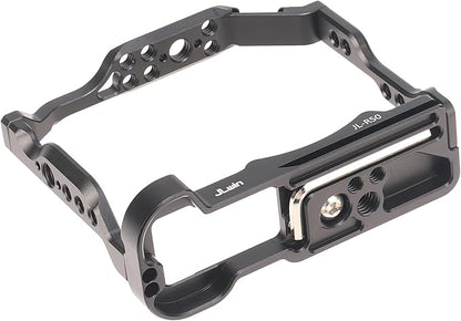 Hersmay R50 Cage with Top Handle,Aluminium Alloy Camera Cage for Canon EOS R50 Mirrorless Cameras, Vlogging Video Shooting Filmmaking Rig Stabilizer with 1/4" Mounting and 3/8" Arri Locating Hole