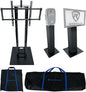Rockville RTP33-TV Black Totem DJ Speaker/Lighting Stand, Detachable TV Mount, Adjustable Height, Stable Base, for DJs and Event Professionals