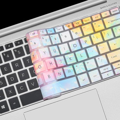 Keyboard Cover for HP EliteBook 830 835 840 845 1040 G9 G10 2024 2023 2022 13.3 14 inch Laptop Accessories Keyboard Protective Skin (Not fit The 830/840/845/1040 G8 G7 G6 G5 G4 G3)-Iridescent