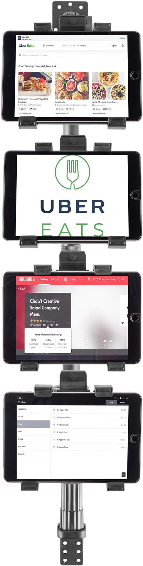 iBOLT TabDock Quad Tablet Wall Mount 7-10" for POS & Delivery Apps