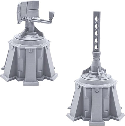 EnderToys Armored Barracks Set by Terrain4Print, 3D Printed Tabletop RPG Scenery and Wargame Terrain 28mm Miniatures, Grey