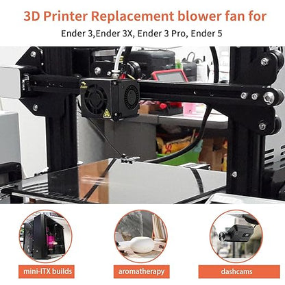 Wathai 4010 Blower Fan 12v Centrifugal Fan 40mm Computer Case Tiny Micro Turbine 40x40x10 for DIY 3D Printer Cooling 2 Pack