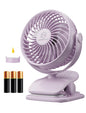 Shinebella AA Battery Powered Clip on Fan with 4-Speed, 5’’ Small Desk Fan with Aroma Function, USB Powered, 360°Rotation, Ultra Quiet, for Golf Cart, Stroller, Bedroom,Car(Batteries Not Included)