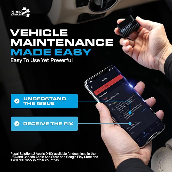 BLCKTEC 410 Bluetooth OBD2 Scanner for iPhone & Android, No Subscription Fee, OBDII Car Code Reader, Diagnose Check Engine Light, Supports OBD2 Compliant Vehicles 1996 and Newer