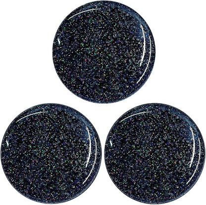 3 Pack Fashionable Clear Glitter Expandible Collapsible Moblile Phone Grip Stand Holder for Smartphones and Tablets Cell Phone Accessory-5 (Black Gradient Colorful Glitter)