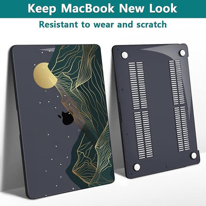 Teryeefi MacBook Pro 13 Inch Case, Hard Shell, Keyboard Cover, Screen Protector, A2338 A2251 A2289 A2159 A1989 A1706, Landscape