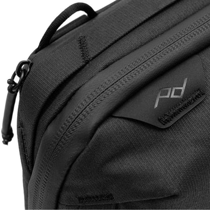 Peak Design Tech Pouch, Black, Electronics Organizer for Travel or Everyday Carry, Origami-Style Storage, Cable Pass-Through, Weatherproof Recycled Nylon, Gear Carry Bag for Men and Women