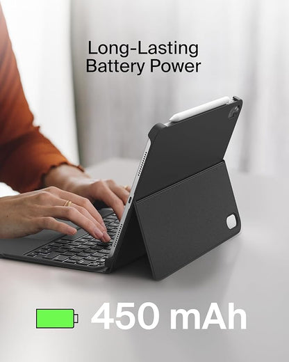 Belkin Everyday Keyboard Case w/Cradle, Backlit Bluetooth Keyboard, Multi-Gesture Controls, Magnetic Apple Pencil Storage Compatibility, & Multimedia Keys for iPad 10th Generation 10.9" - Black