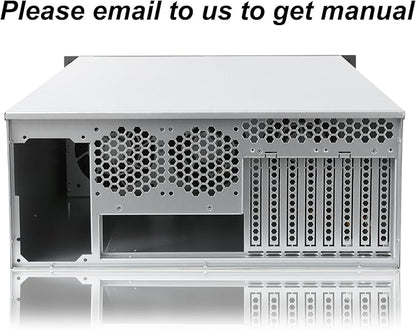 RackChoice 4U Rackmount Server Chassis 8-Bay 12Gbps Hot-Swappable SATA/SAS, EATX/ATX Compatible, Alloy Steel, Black, Ideal for Data Centers & SMBs