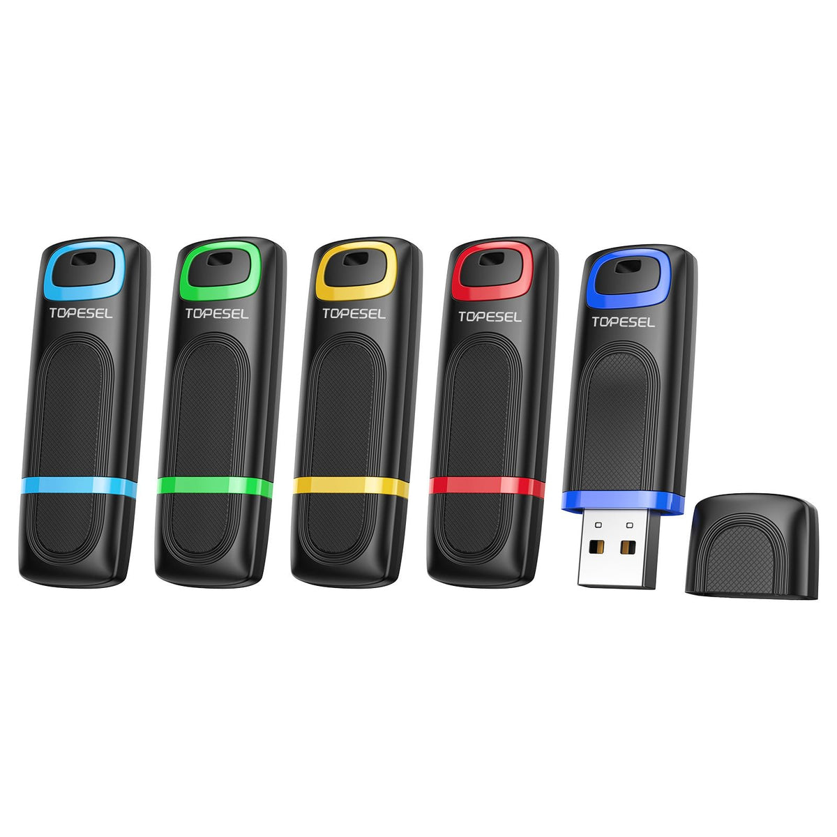 TOPESEL 128GB USB 3.0 Flash Drive 3 Pack,up to 110MB/s Reading,30MB/s Write