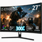 Z-Edge 27 inch Curved Gaming Monitor, 1080P 300Hz 240Hz High Refresh Rate