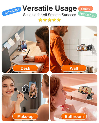 VANMASS Car Phone Holder 2026 Ultimate Military-Grade Strongest Suction & Clip Windshield Dashboard【Newest Best Strongest】Cell Phone Shower & Wall Mounts for iPhone 17 Pro Max 16 15 14 13 Android