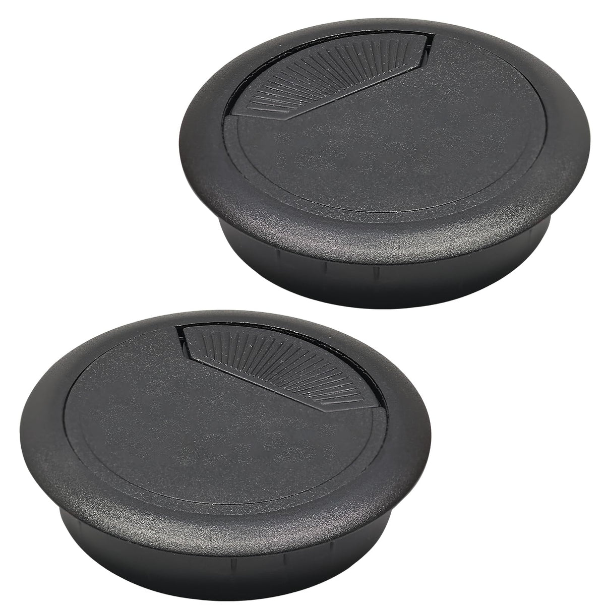 Desk Grommet 3-1/8" (80 mm), Desk Cord Hole Cover, White 2 Pcs