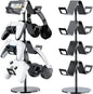 Controller Holder 4 Tier,Headphone Stand - Adjustable Headset Holder for Xbox PS5 PS4 Switch Pro - Gaming Storage for Universal Game Accessories,Desk/Floor(Black)