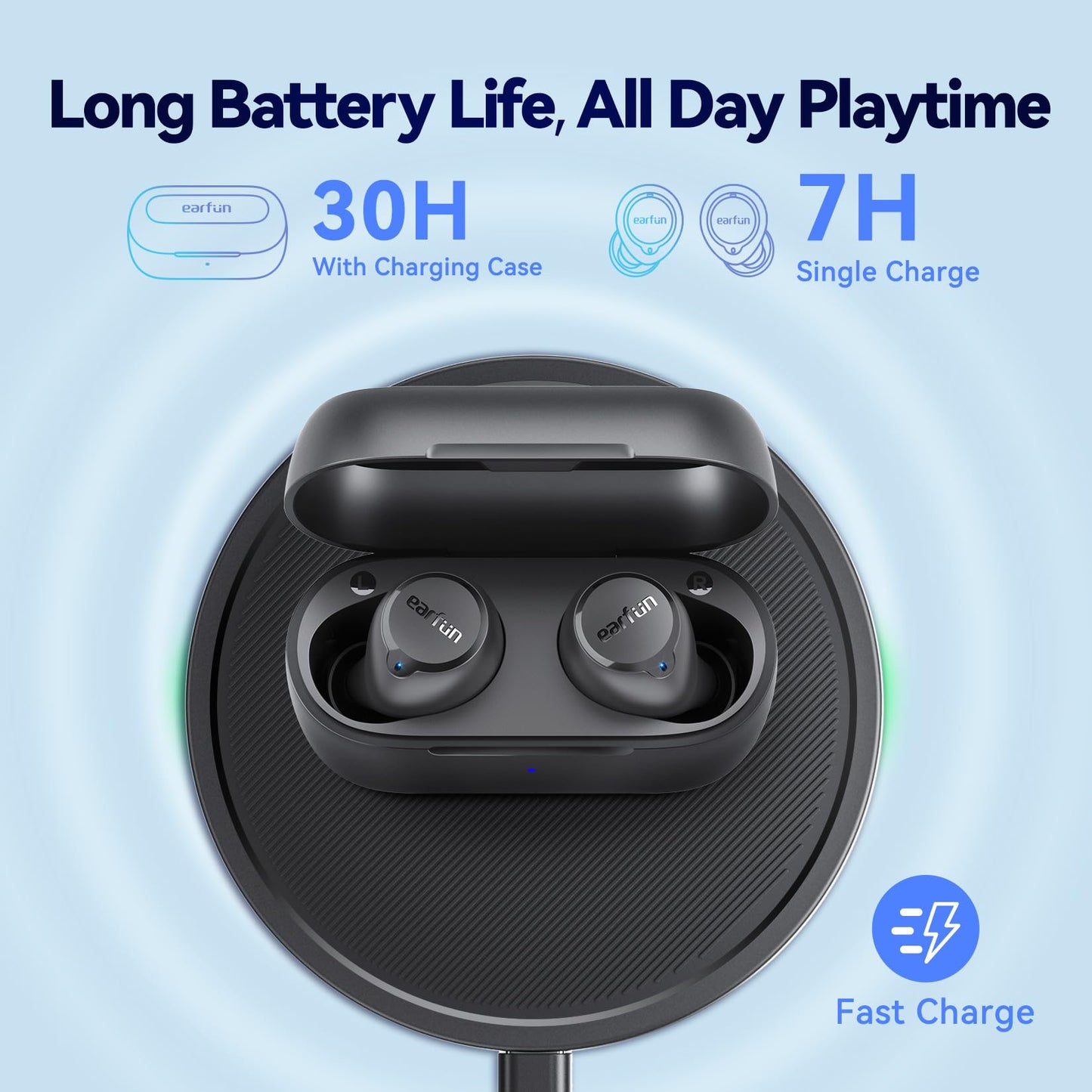 EarFun Free 2S Wireless Earbuds, Bluetooth Earbuds with Deep Bass