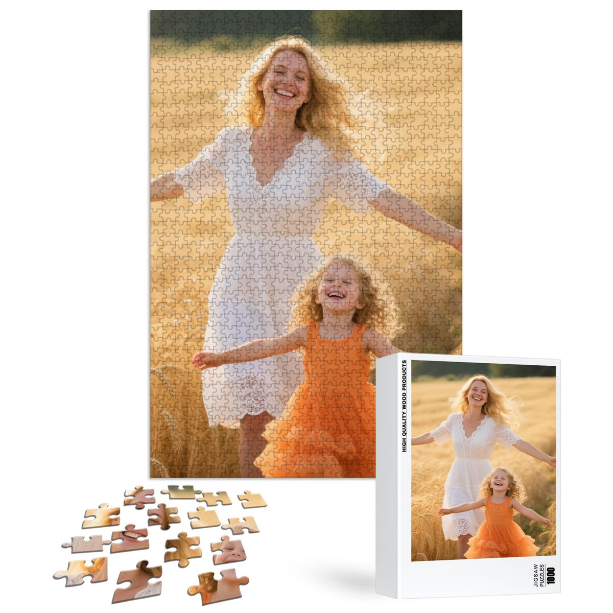 SCTOKUP Custom Photo Puzzle 120 Pieces - Personalized Picture Jigsaw from Your Photos, Premium Wooden Puzzle Gift for Family, Adults & Special Occasions