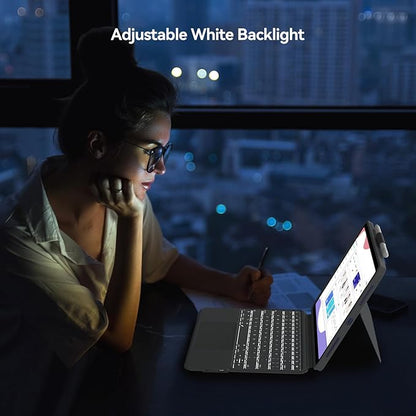 iPad 10th Generation Keyboard Case: Bluetooth Rechargeable Magic-Style Keyboard Folio with Built-in Trackpad, Backlit Keys, Magnetically Detachable Two-Piece Design for iPad 10th & 11th (A16, 2025)
