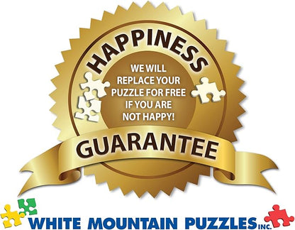 White Mountain Family Retreat Fall Puzzles 1000 Pieces Scenic Lake Cabin Puzzle for Adults and Families