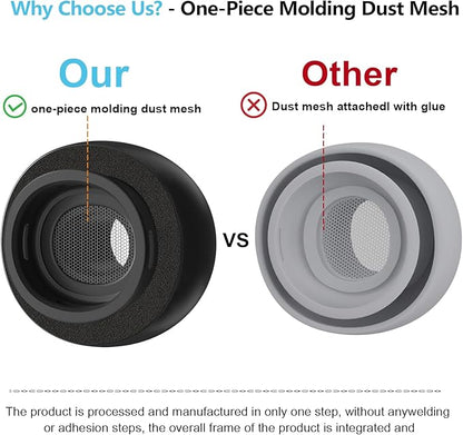 Compatible with AirPods Pro 2nd/1st Generation Silicon+Memory Foam Replacement Ear Tips,with Noise Reduction Hole &Built-in dust Guard Screen,for USB-C Charging Case-3 Sizes (S/M/L)