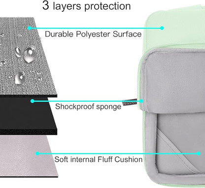 MOSISO Compatible with MacBook Air 13 inch Case 2025 2024 2023 2022 M4 A3240 M3 A3113 M2 A2681, Hard Shell&Sleeve Bag&Keyboard Skin&Webcam Cover&Screen Film for MacBook Air 13.6 inch, Tea Green