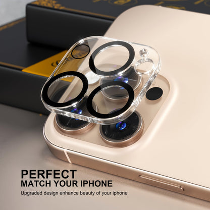 beuxece for 6 Pack iPhone 16 Pro/iPhone 16 Pro Max Camera Lens Protector [Drop Protection] [Case Friendly] [Easy Installation] 9H Tempered Glass Camera Screen Protector Cover Accessories, Clear