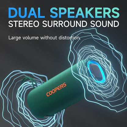 Portable Bluetooth Speaker, Wireless Bluetooth Speaker with Clear Loud Stereo Sound, IPX5 Waterproof Speakers with RGB Lights, BT5.3, Long Playtime, TWS Pairing for Home Outdoor Party Beach Travel