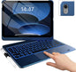 typecase Touch iPad 10th Generation Case with Keyboard (10.9", 2022) and iPad A16 (11th Gen, 2025) – 360° Rotatable, 11-Color Backlit, Multi-Touch Trackpad, Thin & Light (Midnight Blue)