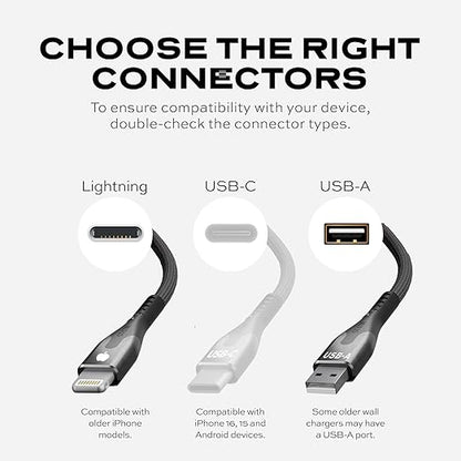 Statik MagStack USB A to Lightning Cable MFi Certified, Clutter-Free Magnetic Charging Cable, Anti-Tangle Phone Charger Cord, 12W, Compatible with iPhone 14 Pro Max, 13 12 11, 6FT/2M
