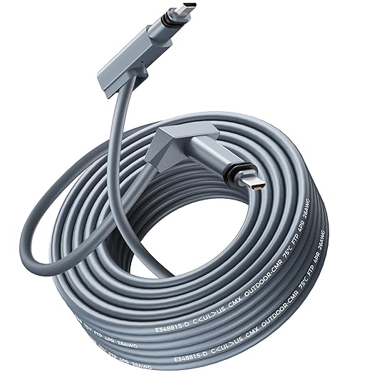 Ablian Starlink Gen 2 Cable 75FT/23M, ONLY for Gen 2 Rectangular Dish, Waterproof Replacement Cord for Starlink Gen 2 Standard Actuated Kit, High-Speed PoE Cable, NOT for Gen 3/Mini/Round Dish