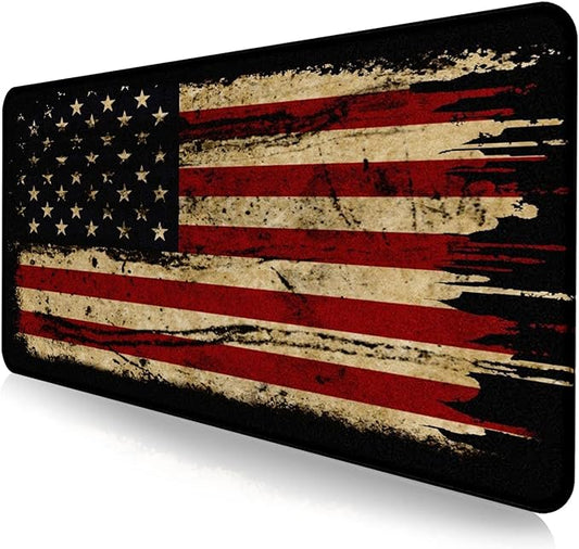 US Flag Anti Slip Waterproof Mouse Mat, Laptop and Home Office Desk Mat