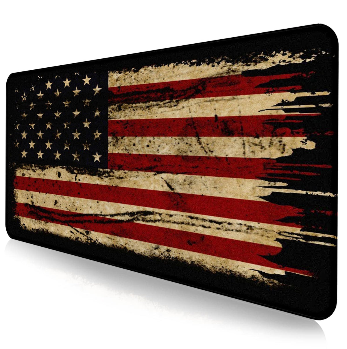 Gray Forest Mouse Pad with Seam Edge Design, Non Slip Rubber Keyboard Pad