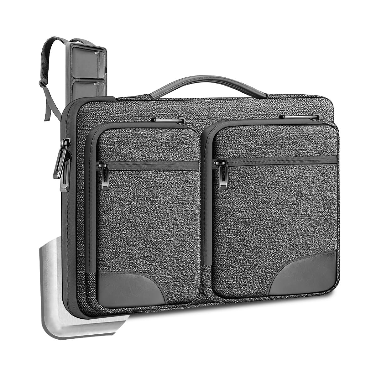 Hseok Laptop Case 15 15.6 16 inch Sleeve with Handle & Straps,Carbon