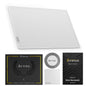 Hystar Aether Glass Gaming Mousepad | Micro-Etched Tempered Glass | Quiet, Ultra-Fast Glide | Full Anti-Slip Silicone Backing (White, Large)