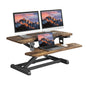 SANODESK 32" Electric Standing Desk Converter,Height Adjustable Riser for Office Home, Monitor and Laptop Workstation with Large Keyboard Tray, Black Color
