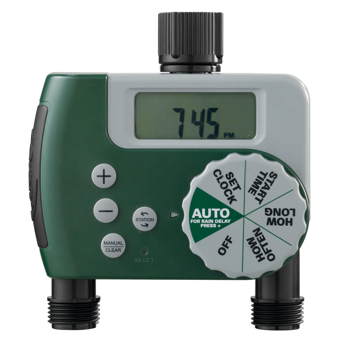 Orbit Programmable Digital Hose Watering Timer - 3 Outlet - Battery Powered - with LCD Screen - Built-in Rain Delay - Water-Resistant - 56082